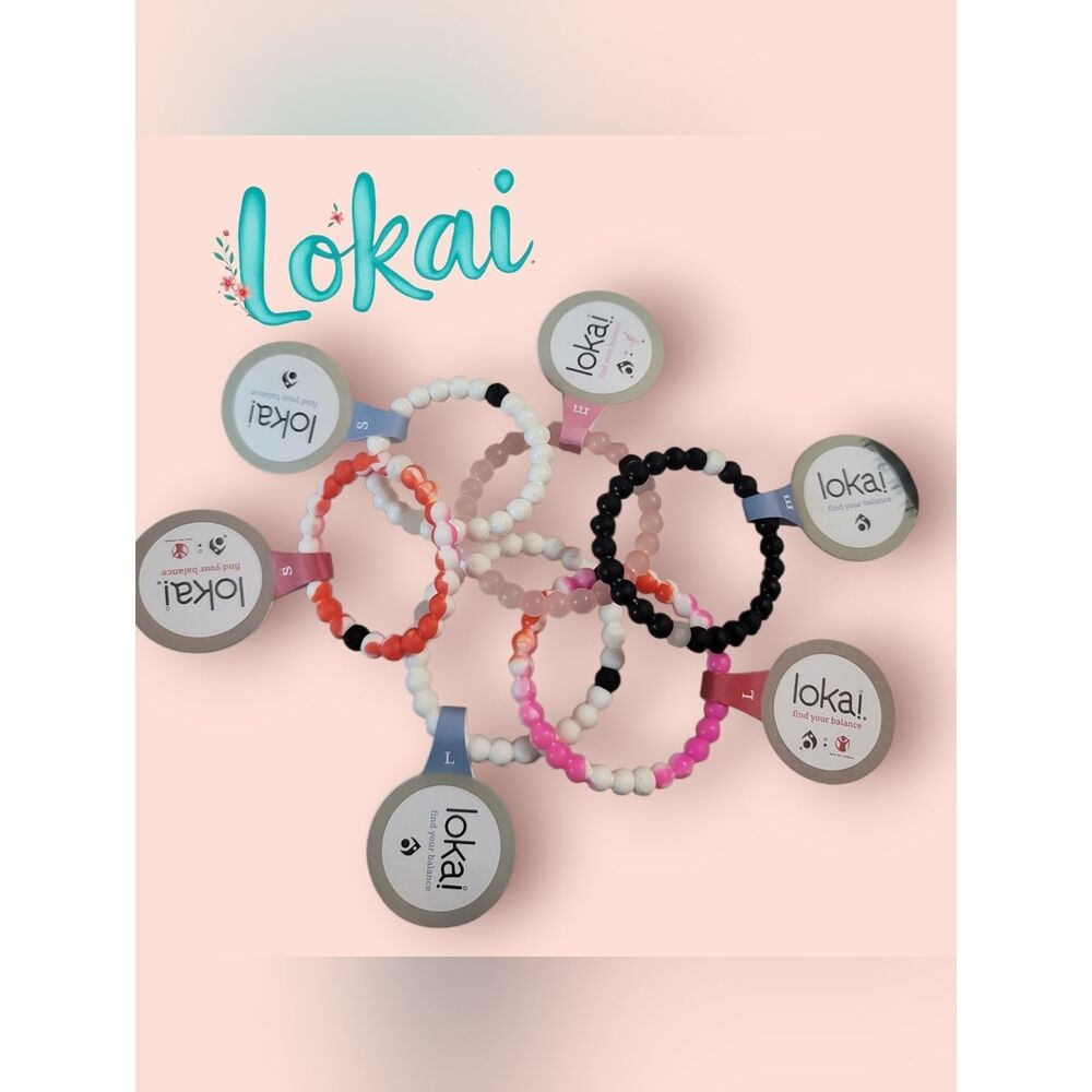 Lokai Silicone Beaded Bracelt Set Of 6